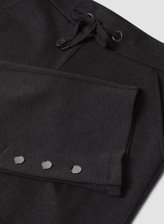 Button Detail Pull-On Pants