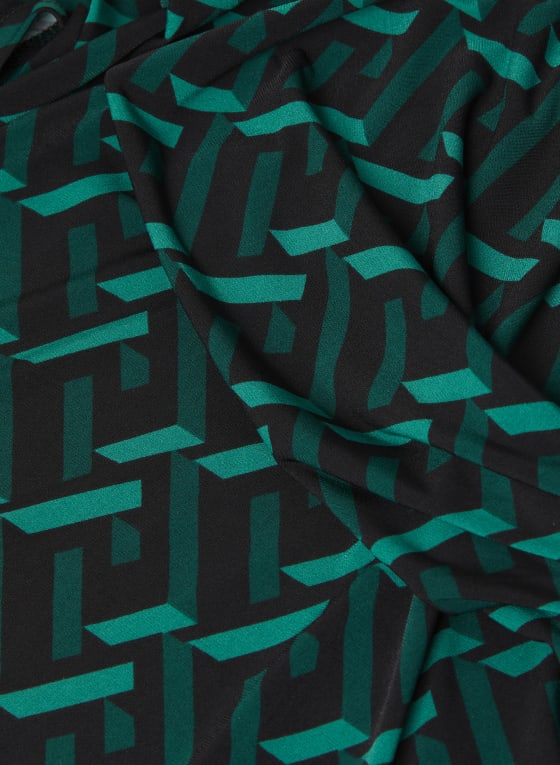 Geometric Print Long Sleeve Top