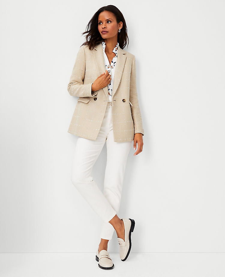 Ann Taylor The Tweed Double Breasted Blazer