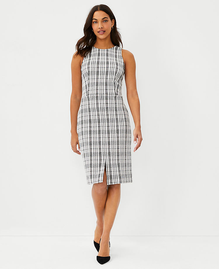 Ann Taylor Plaid Sheath Dress