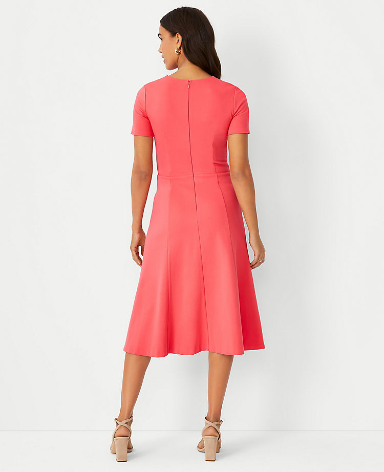 Ann Taylor Short Sleeve Flare Dress