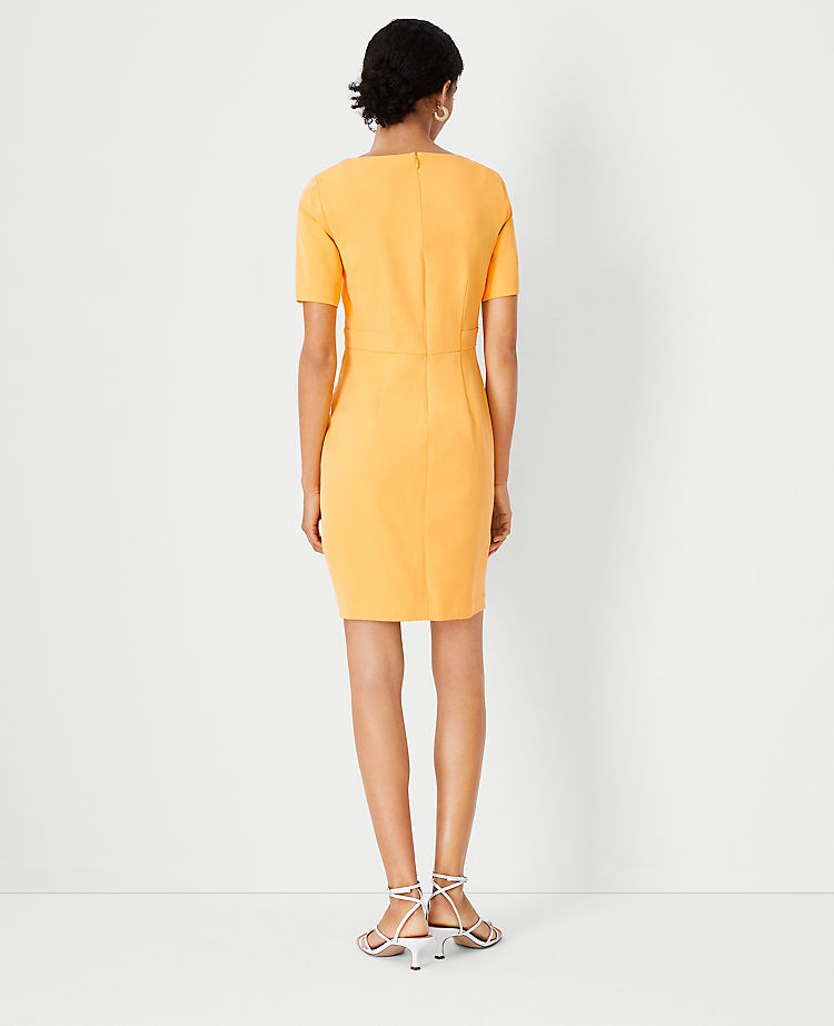Ann Taylor Scoop Neck Short Sleeve Sheath Dress