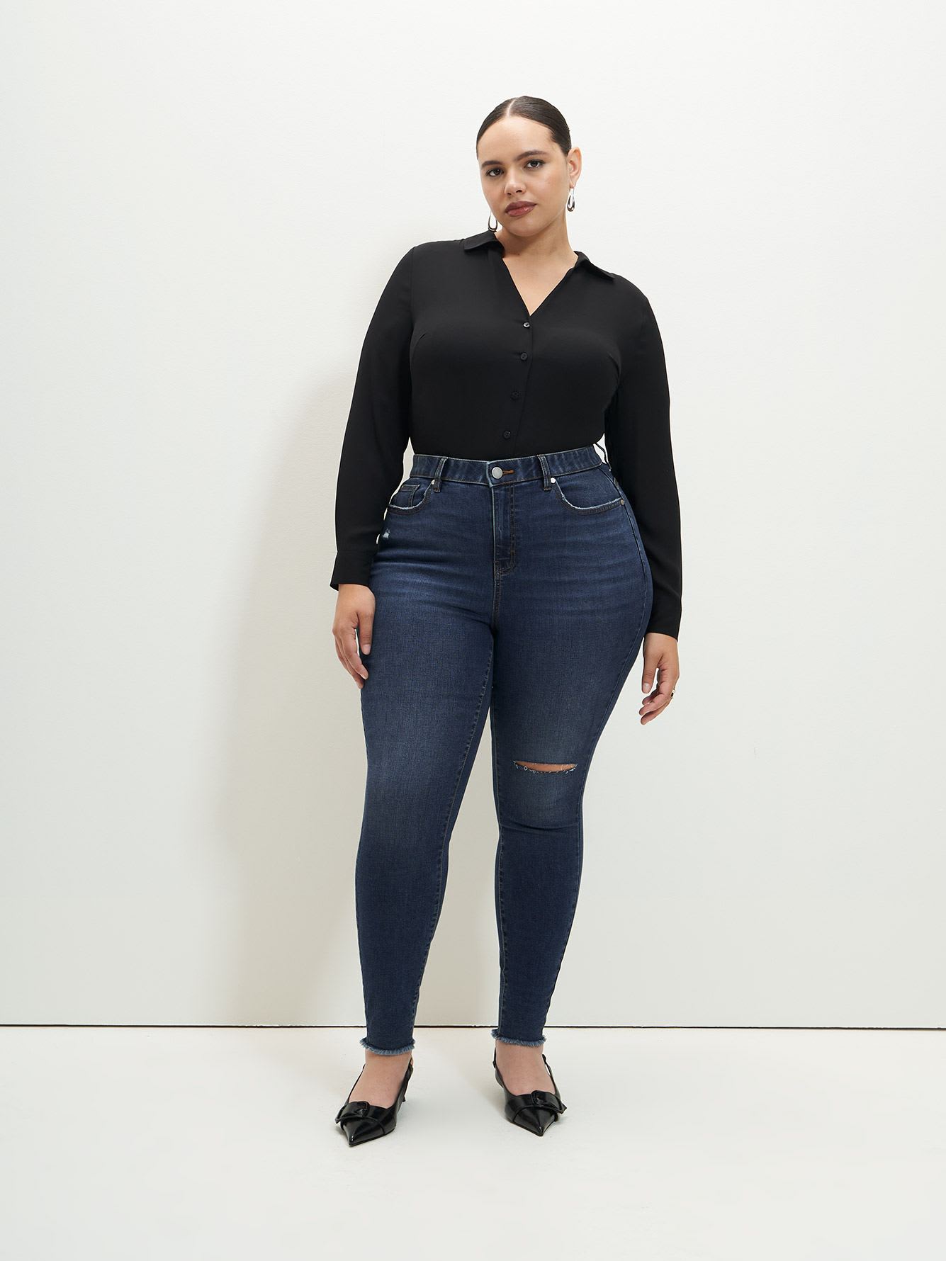 Responsible, Curvy-Fit Jeggings, Dark Wash - Addition Elle
