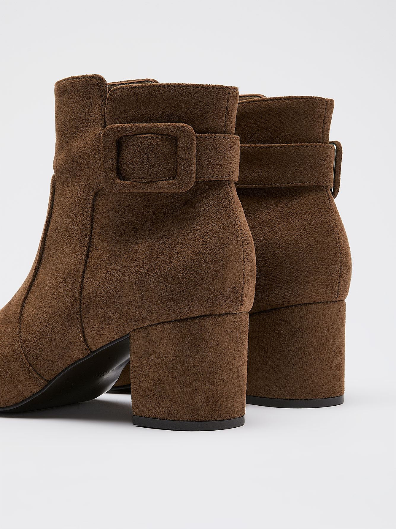 Extra Wide Width, Block-Heel Bootie with Side Buckle