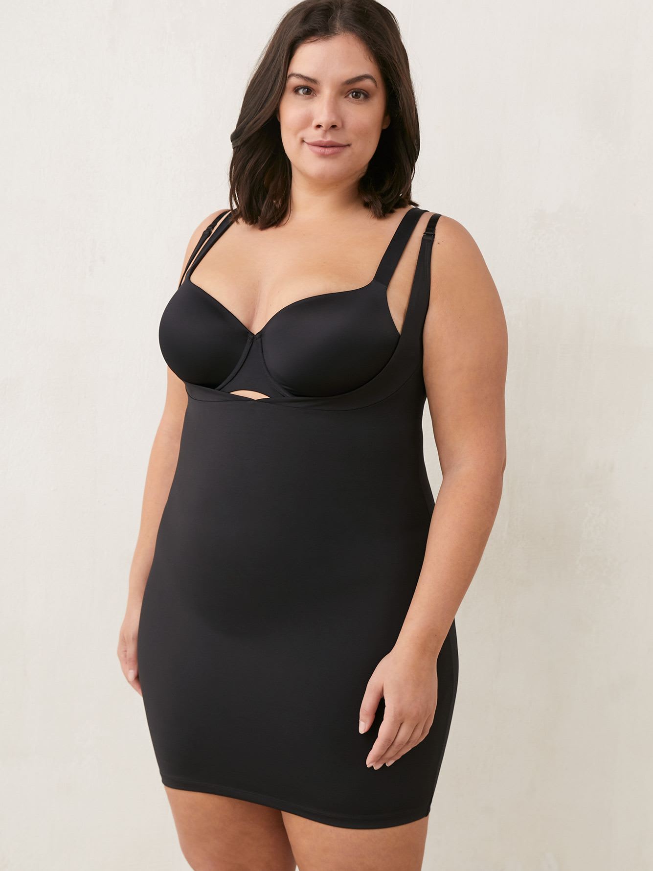 Shaping Slip Dress With Open Bust - tiVOGLIO