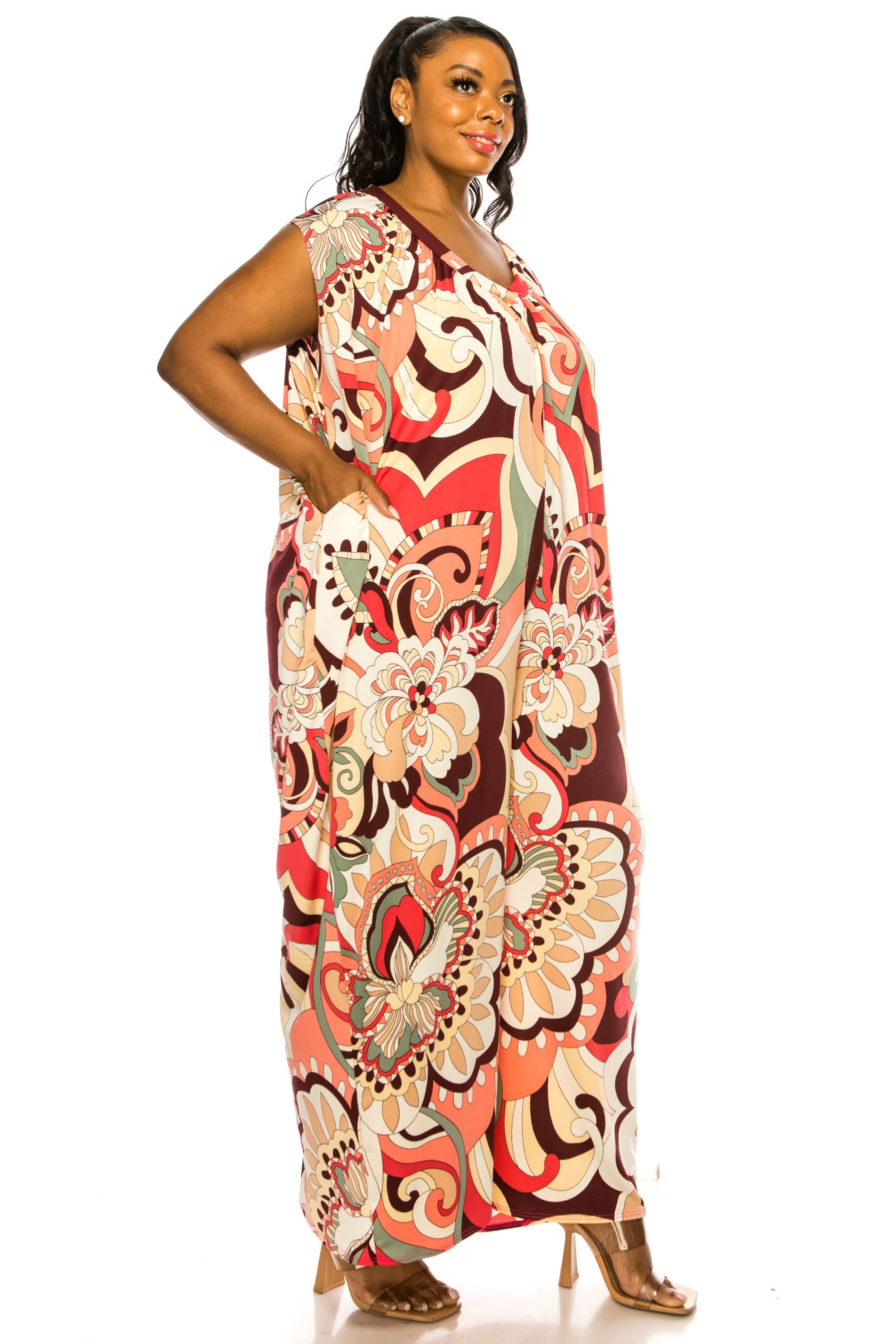 Ashlyn Sleeveless Pocket Jumpsuit - L I V D