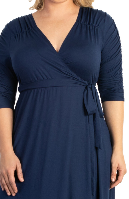 Kiyonna Plus Size Meadow Dream Maxi Wrap Dress (Plus Size)