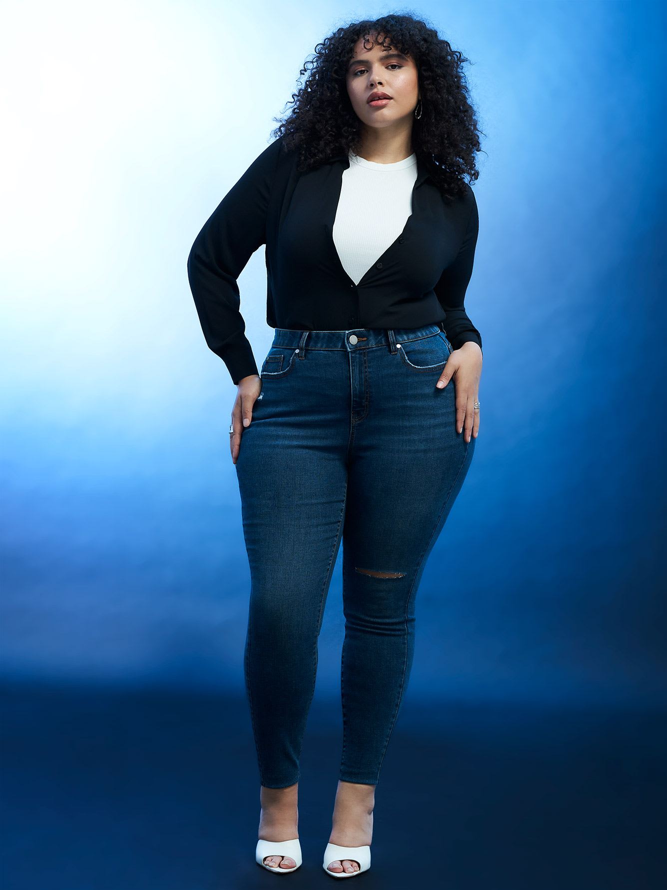 Responsible, Curvy-Fit Jeggings, Dark Wash - Addition Elle