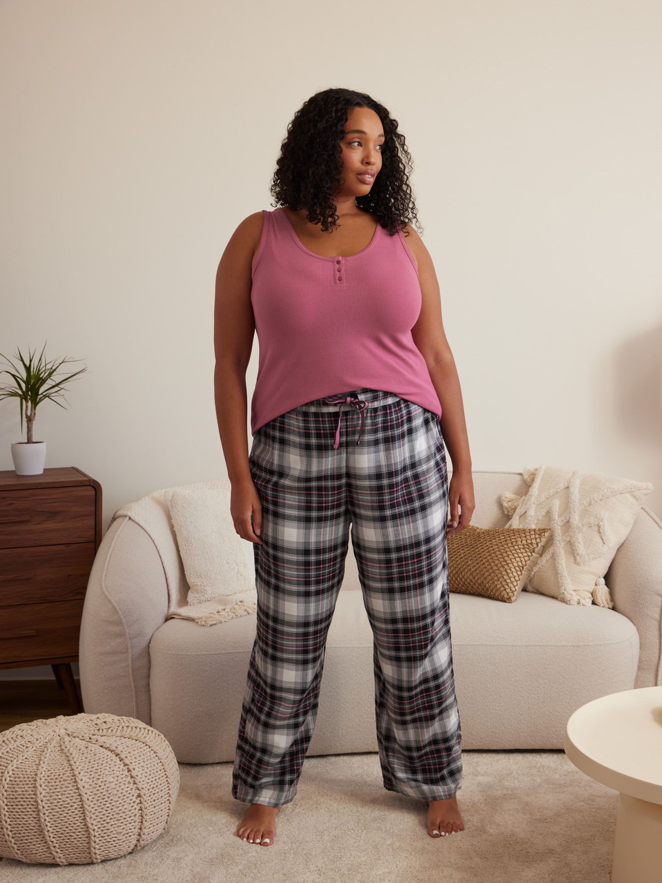 Plaid Straight-Leg Pyjama Pant - ti Voglio