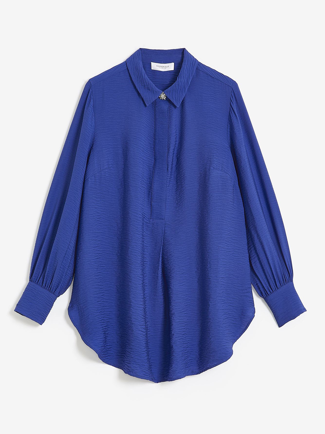 Loose Blouse with Jewel Buttons - Addition Elle