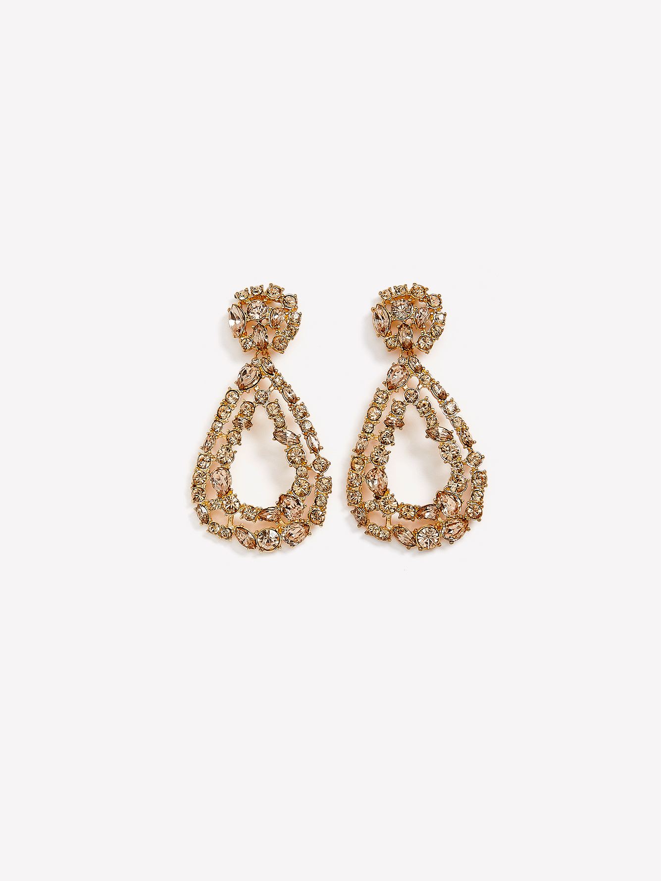 Chunky Tear Drop Stone Earrings