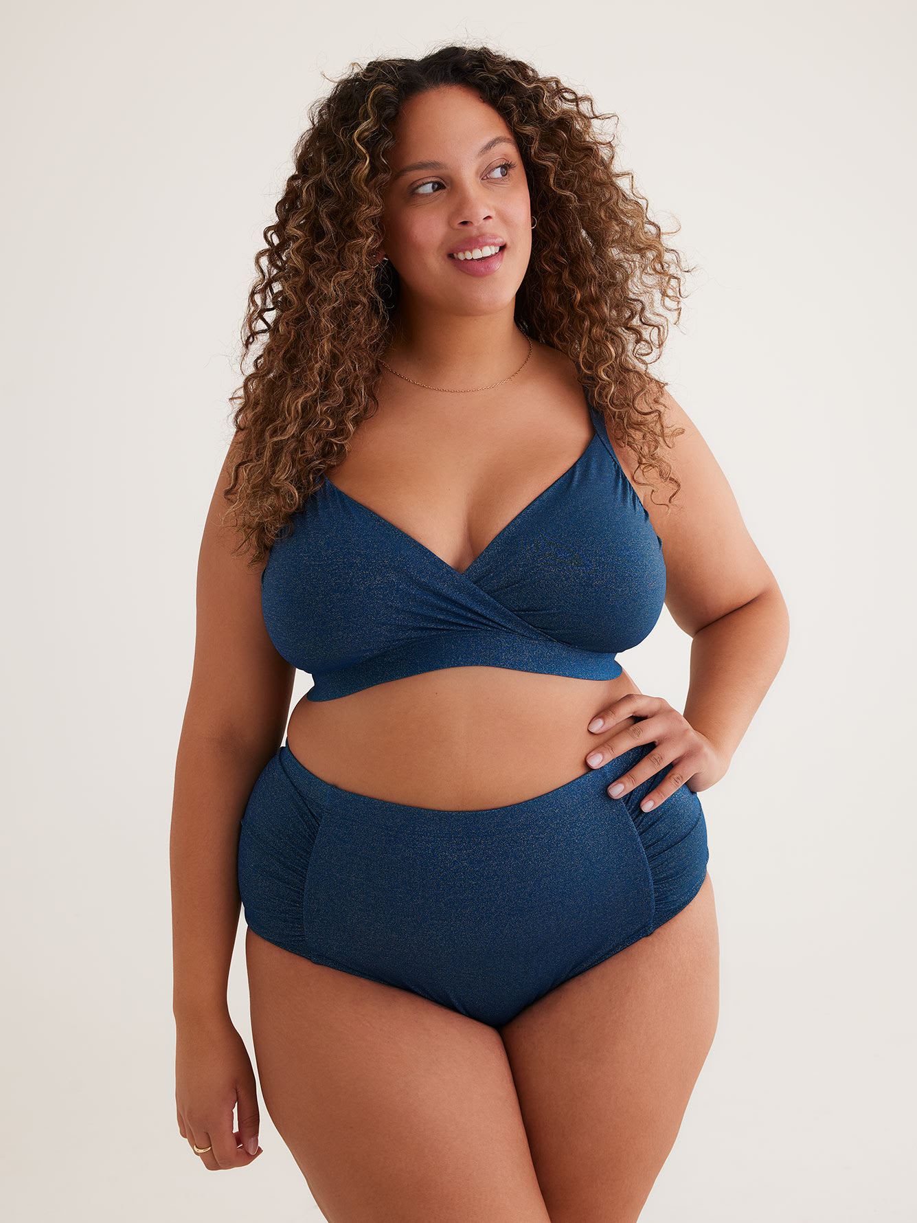 Crossed and Draped Chest Bikini Top