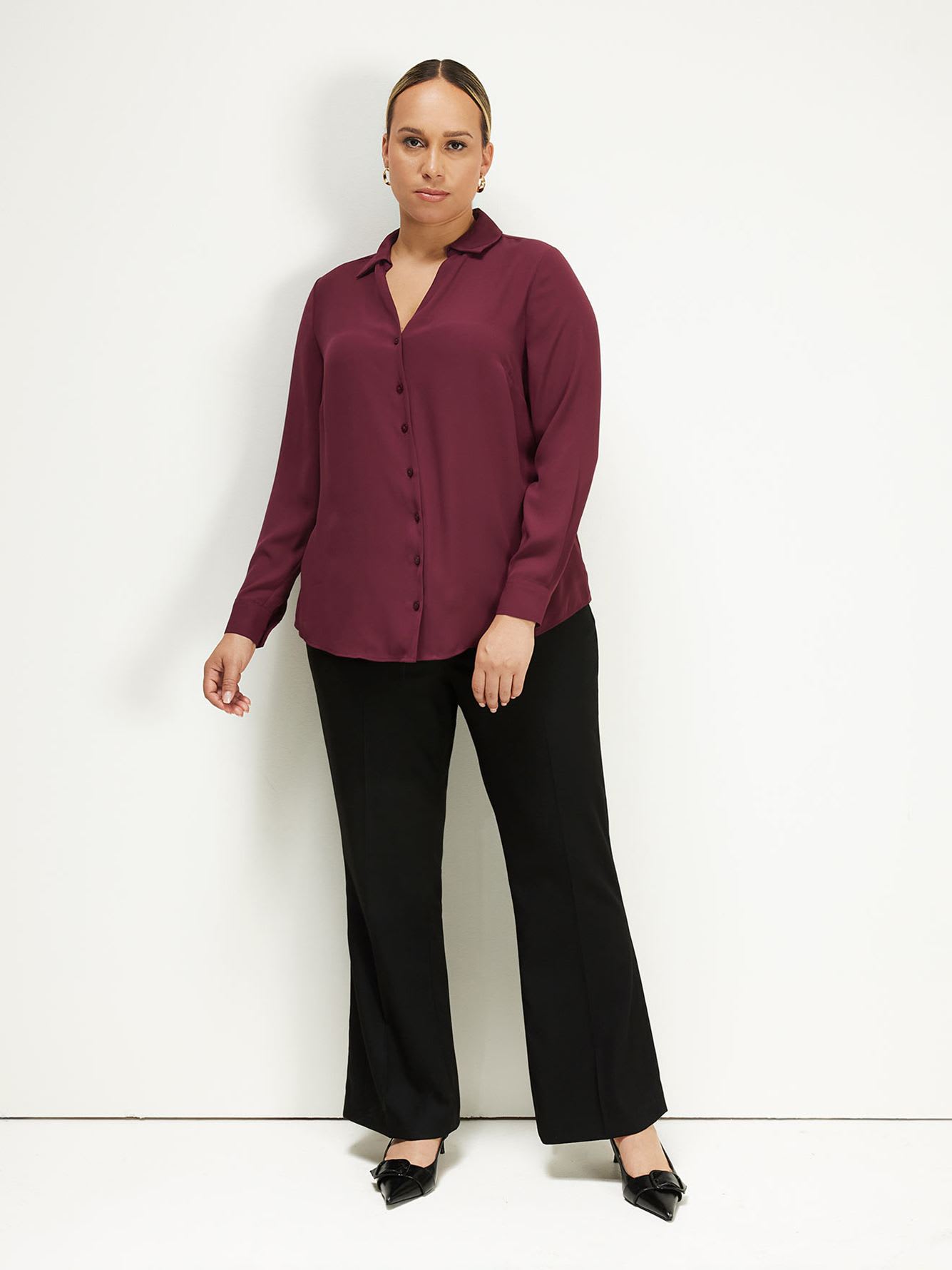 Responsible, Silky Buttoned Down Shirt - Addition Elle