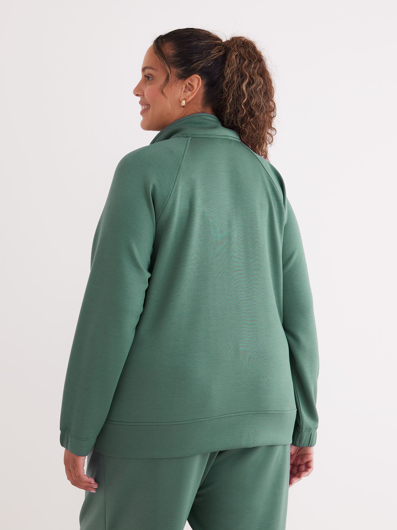 Half-Zip Scuba Pullover with Kangaroo Pocket - Active Zone