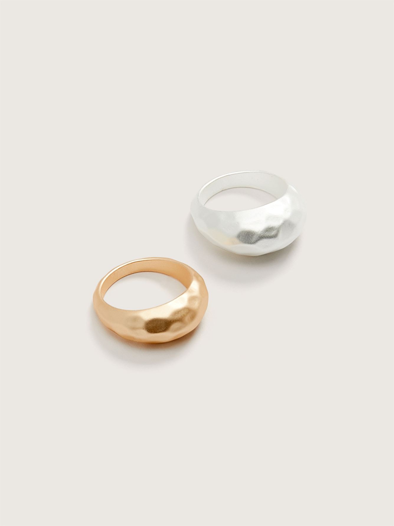 Hammered Rings, Set of 2