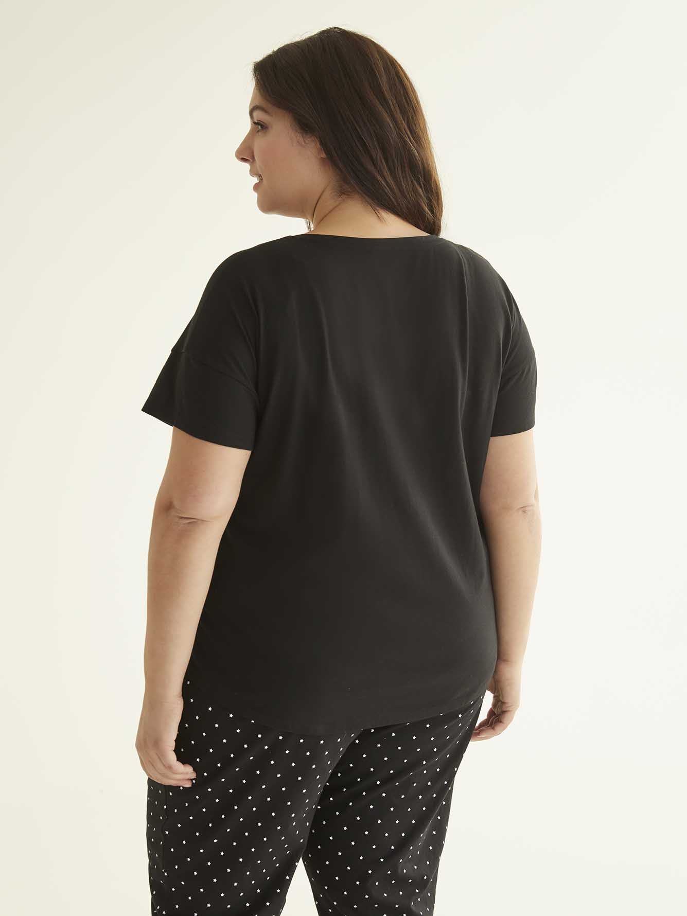 Essential Short-Sleeve Pyjama Top with Chest Pocket - ti VOGLIO