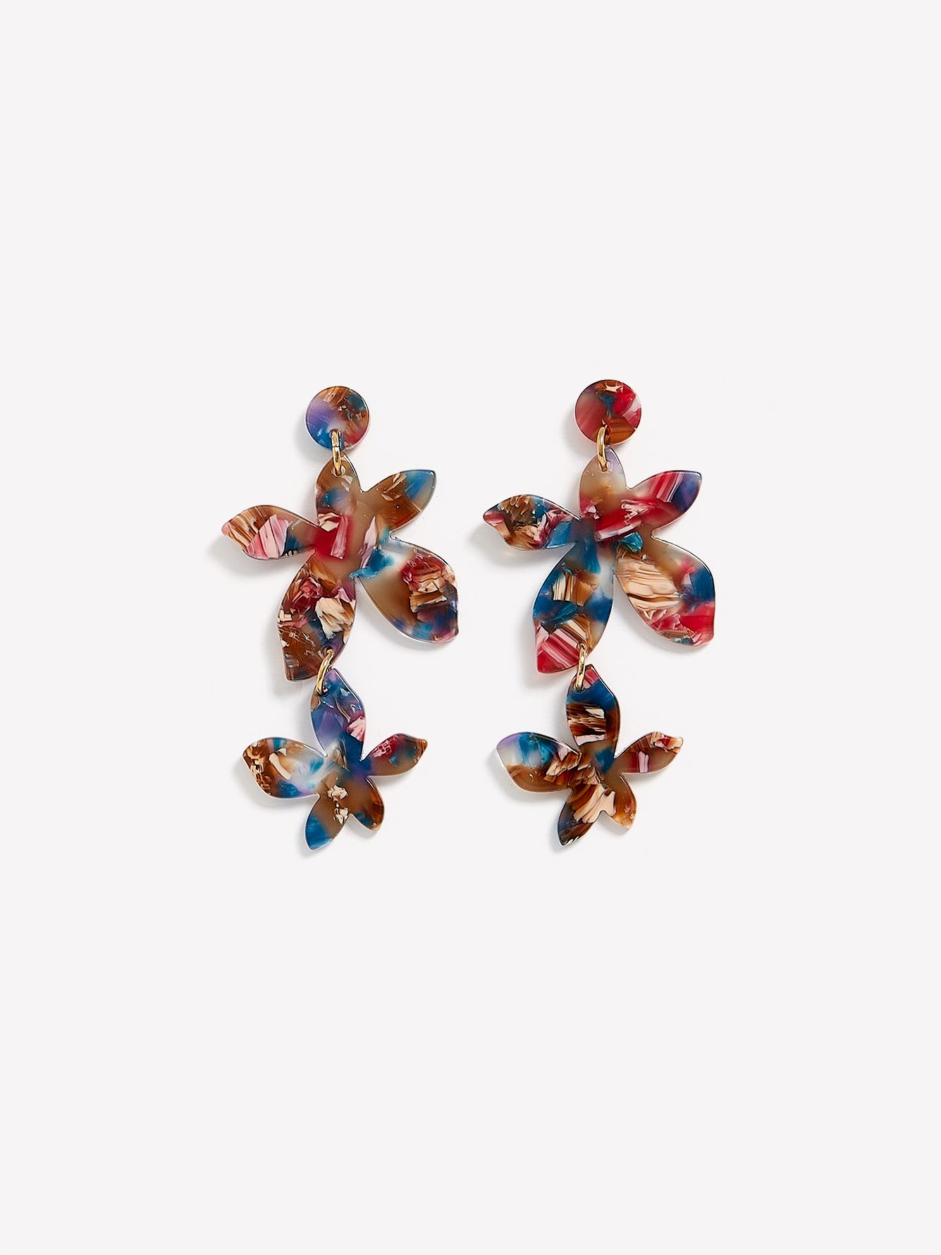 Colourful Flower Pendant Earrings - Addition Elle