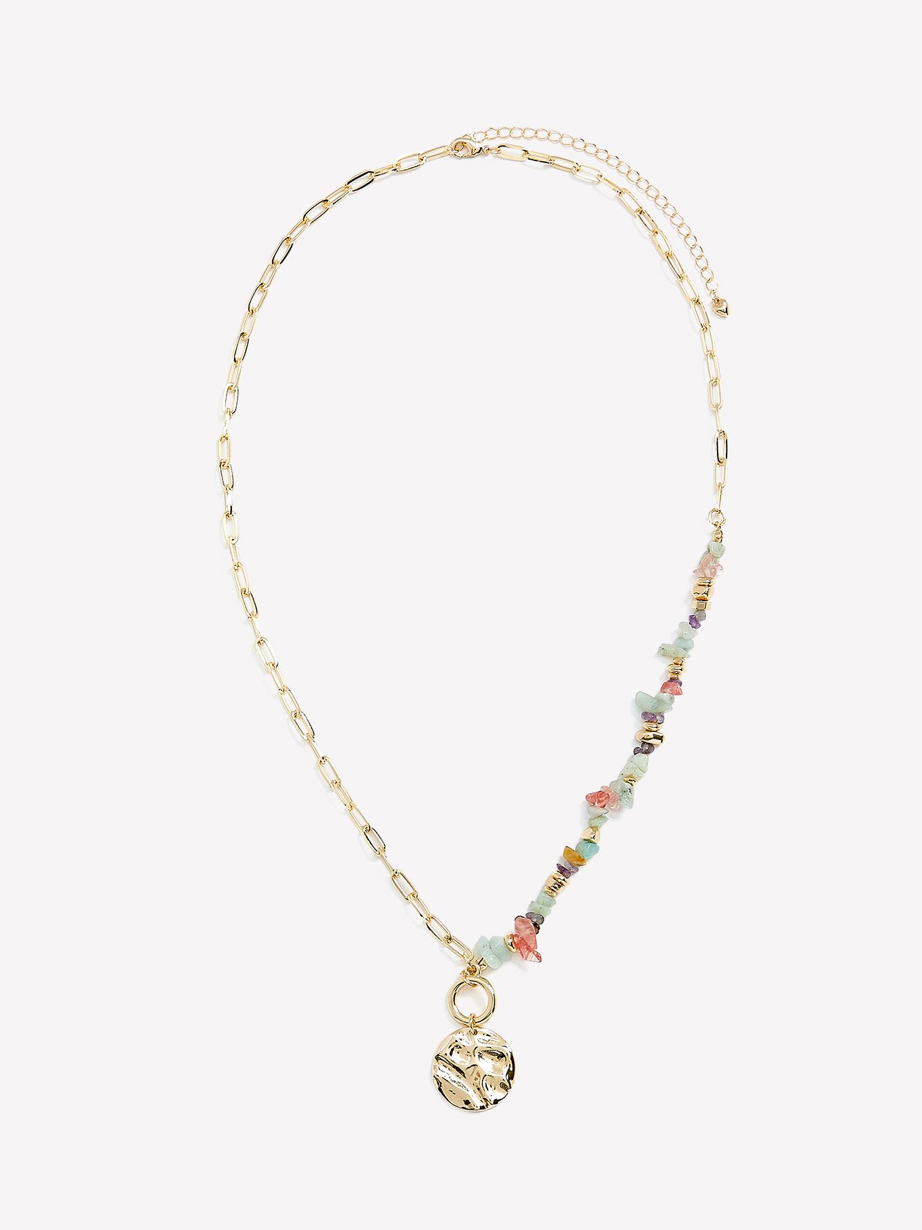 Golden Chain with Stones and Medallion