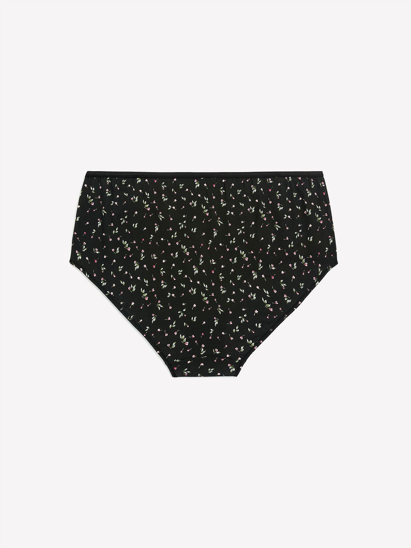 Cotton Brief with Rosebud Print and Bow - ti Voglio