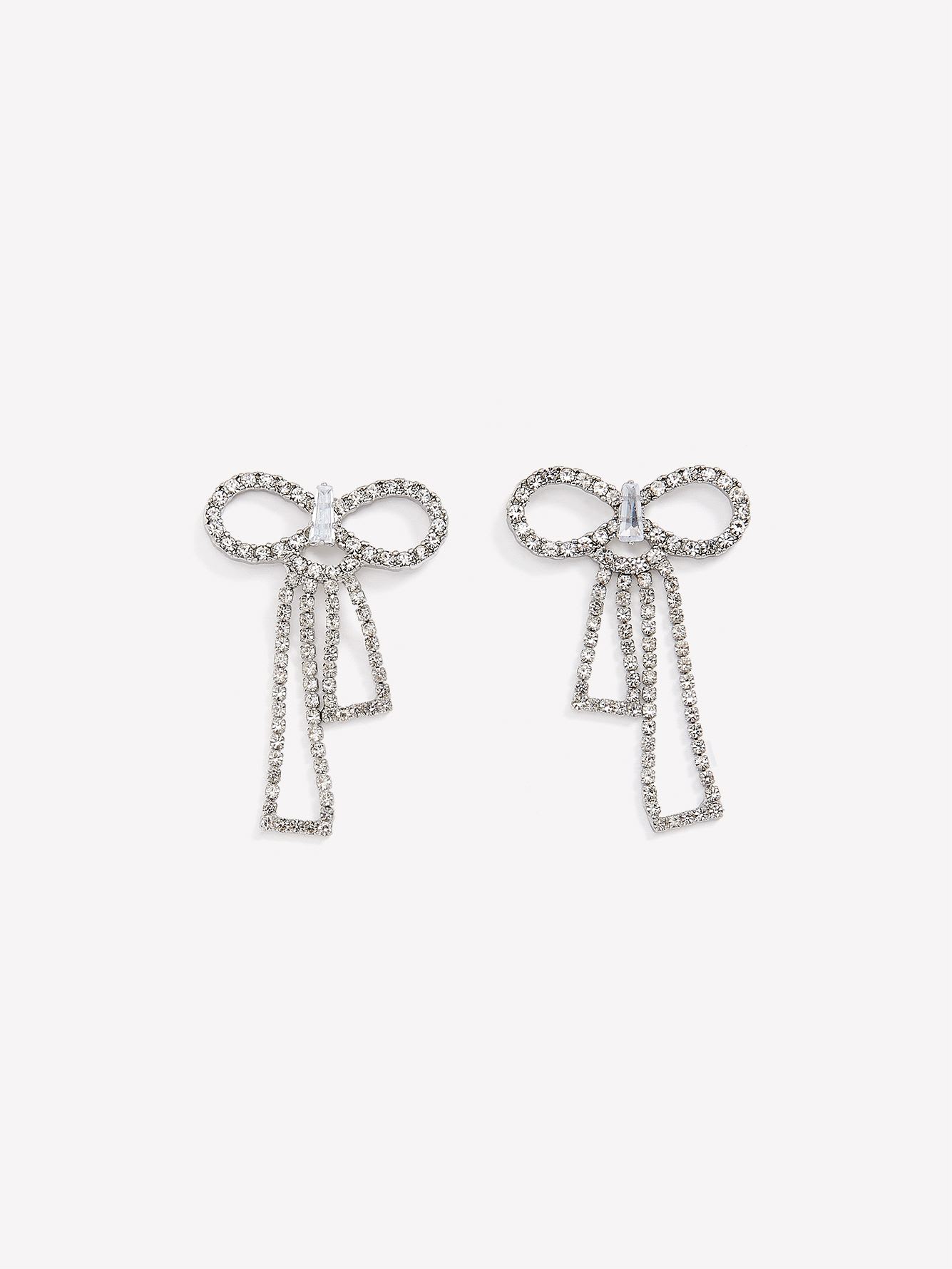 Shiny Bow Shaped Earrings