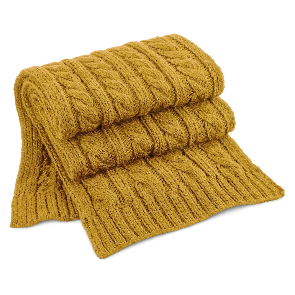 Beechfield - Unisex Adult Cable Knit Melange Scarf
