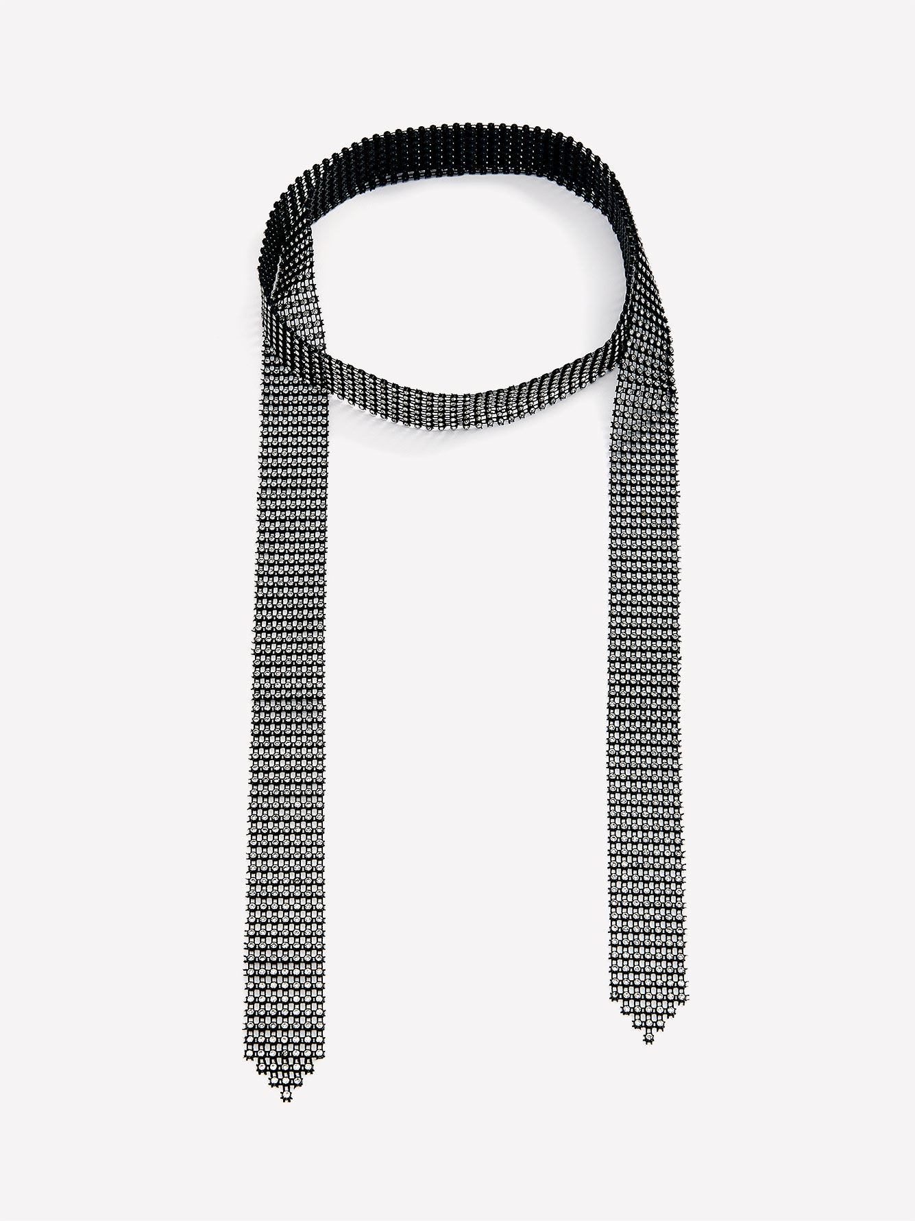 Metal Mesh Rhinestone Sash