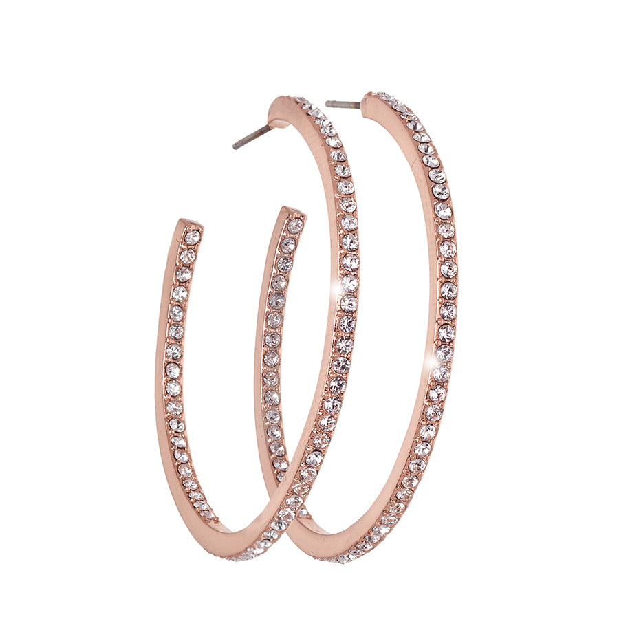 Rose Goldtone Hoop Earrings by Callura