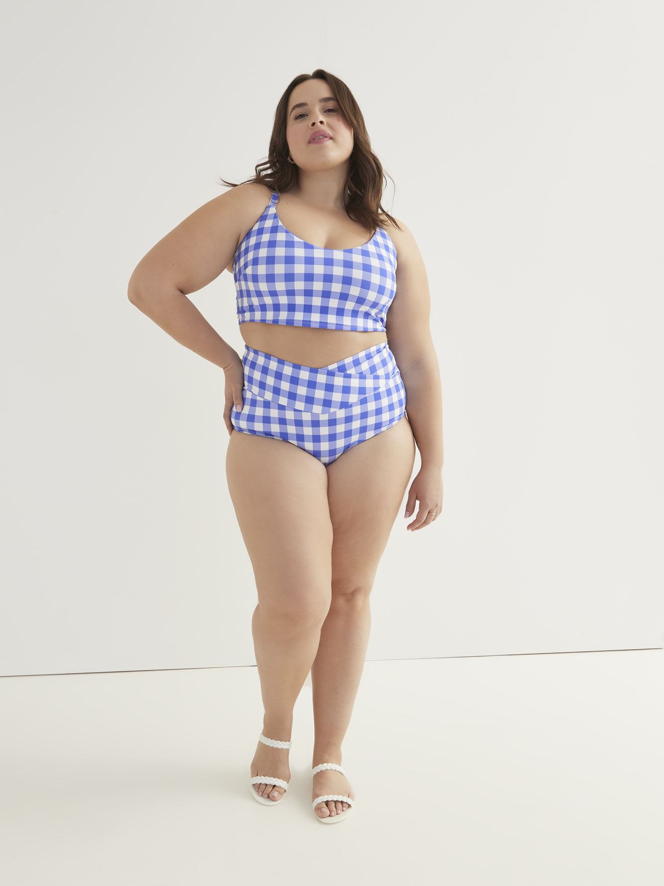 High-Waisted Criss Cross Swim Brief