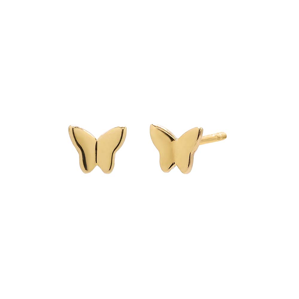 By Adina Eden -TINY SOLID BUTTERFLY EARRING 14K - 14K GOLD
