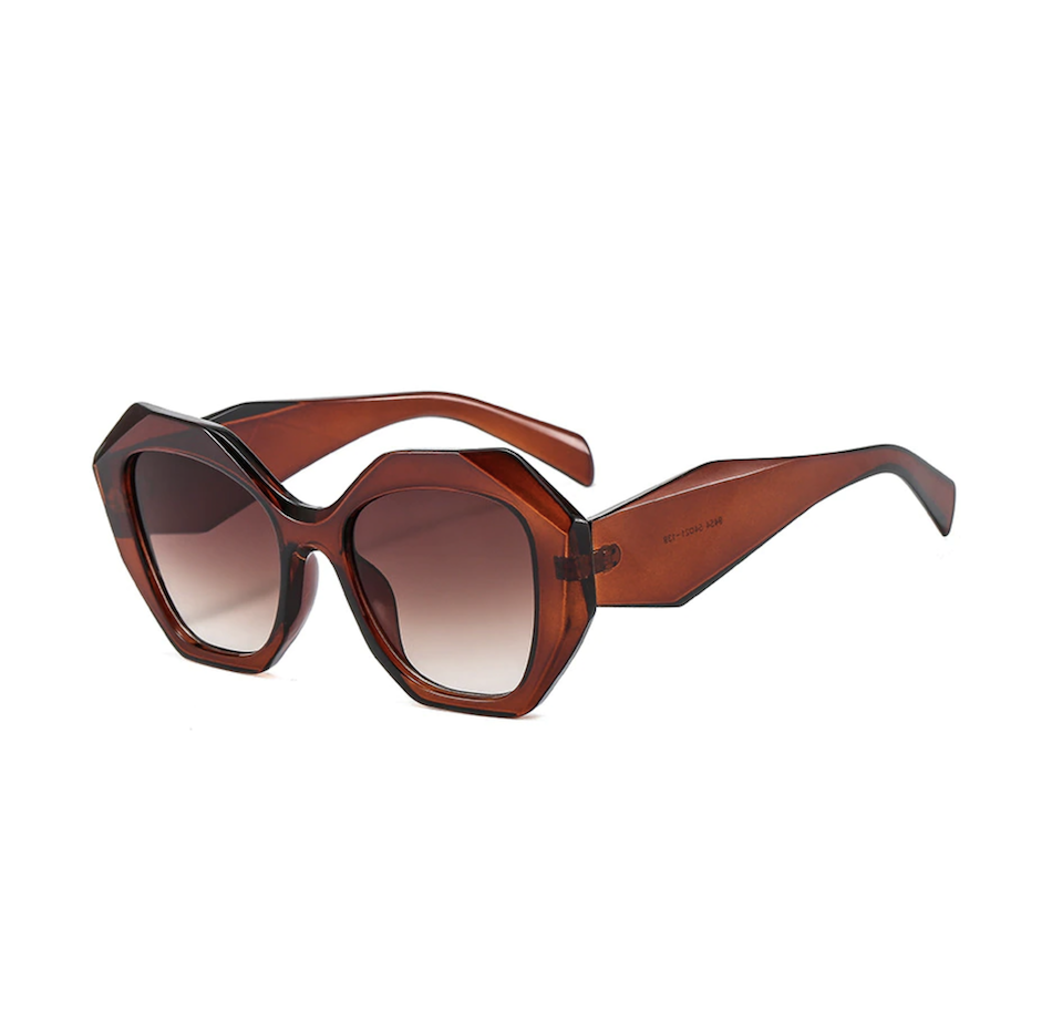 Deep Red Geometric Sunglasses- Don't AsK