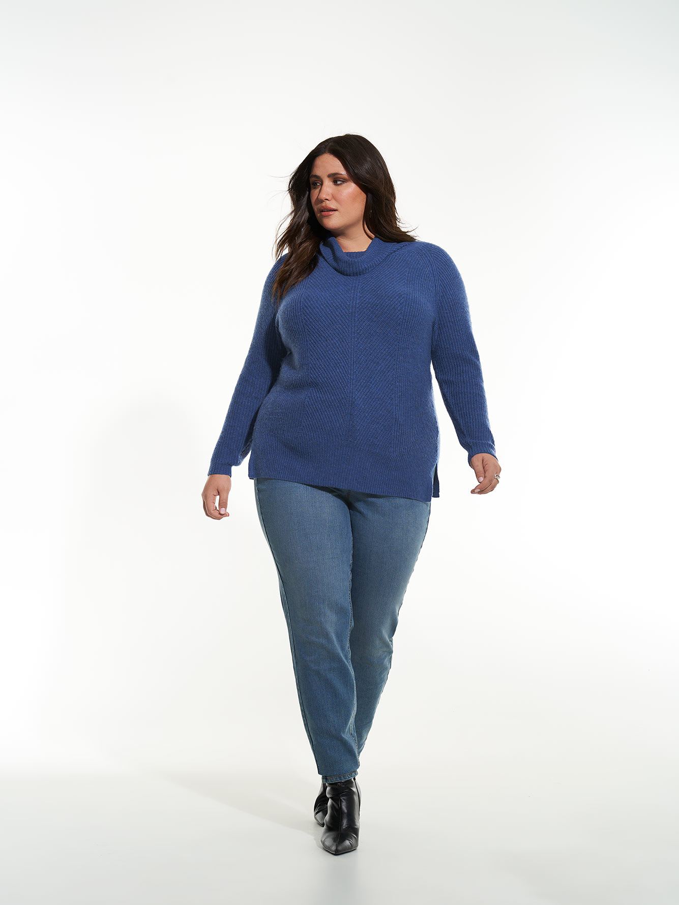 Cashmere Blend Turtleneck Sweater - Addition Elle
