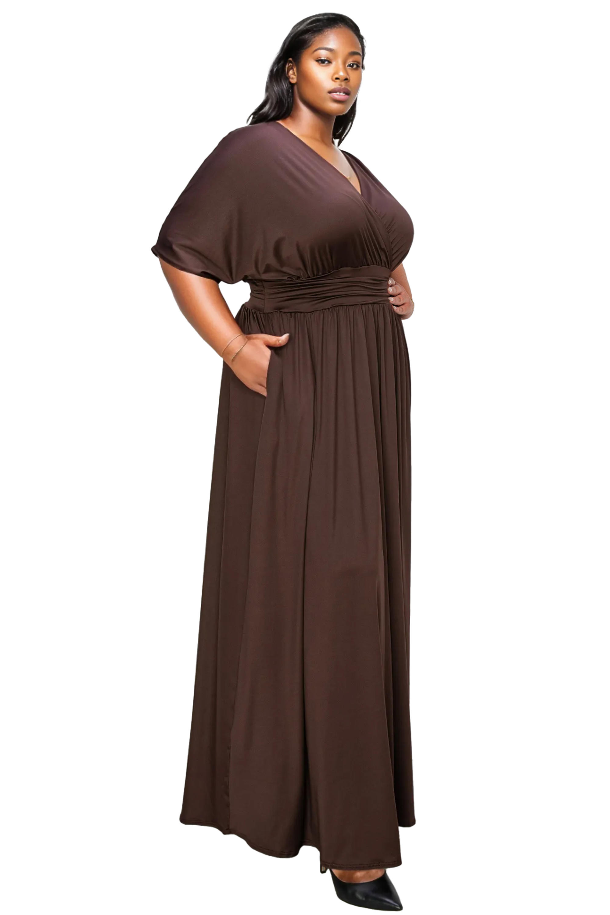 Raffi Pocket Empire Waist Maxi Dress - L I V D