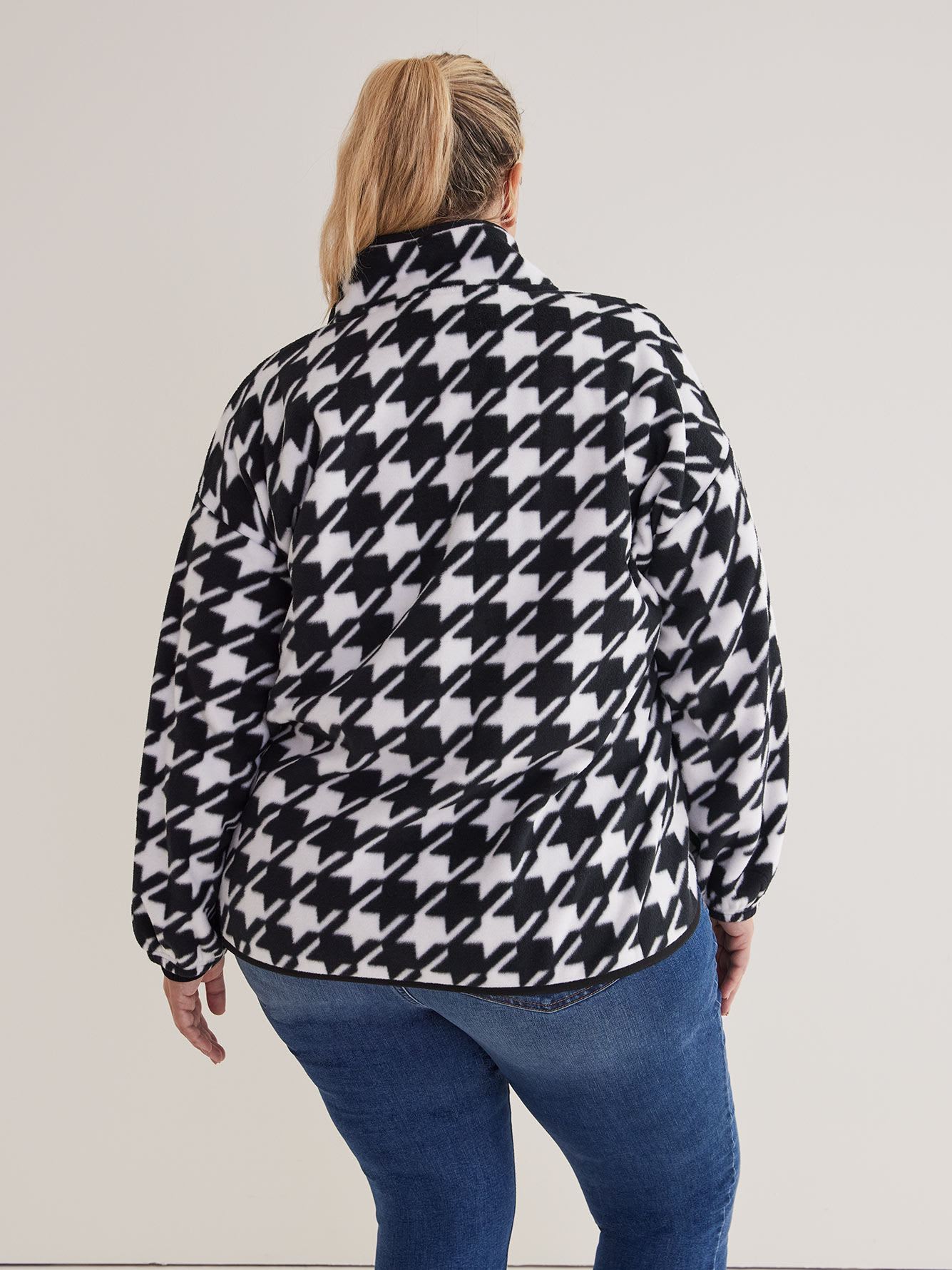 Printed Fleece Jacket With Zipper Closure - Active Zone
