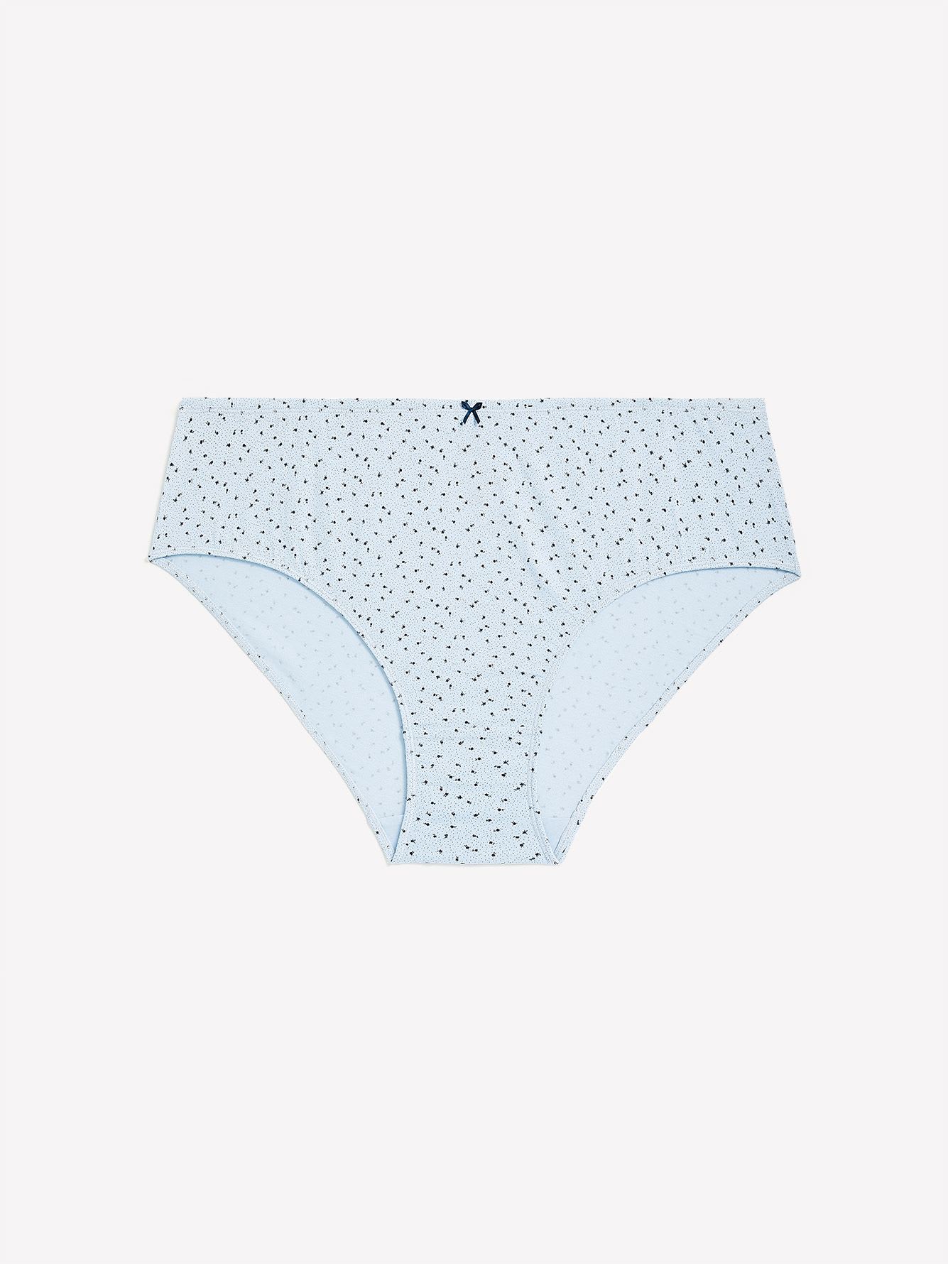 High-Cut Cotton Brief with Flower Print - ti Voglio
