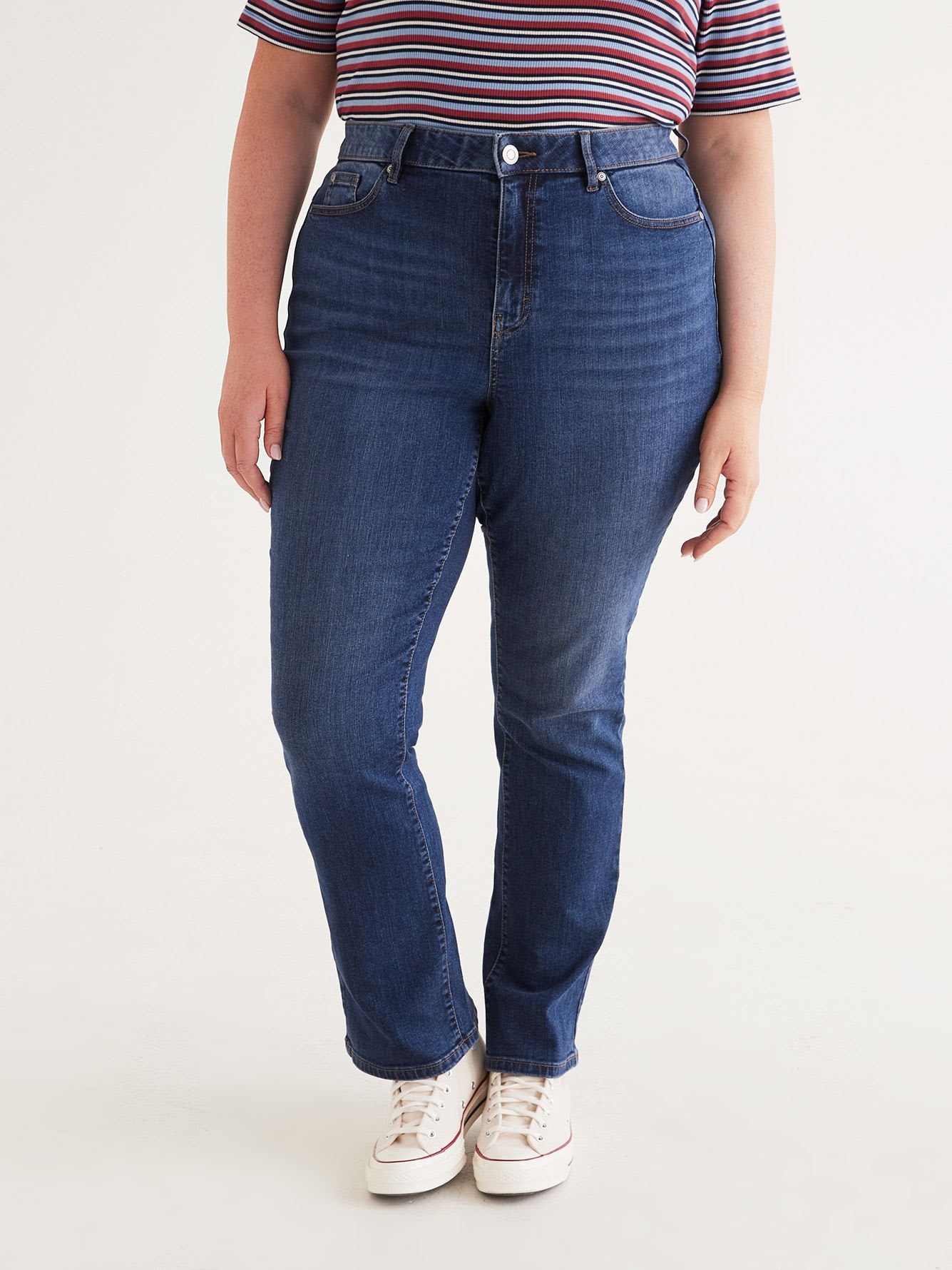 Responsible, Petite, Curvy-Fit Bootcut Jeans, Dark Wash - d/C JEANS