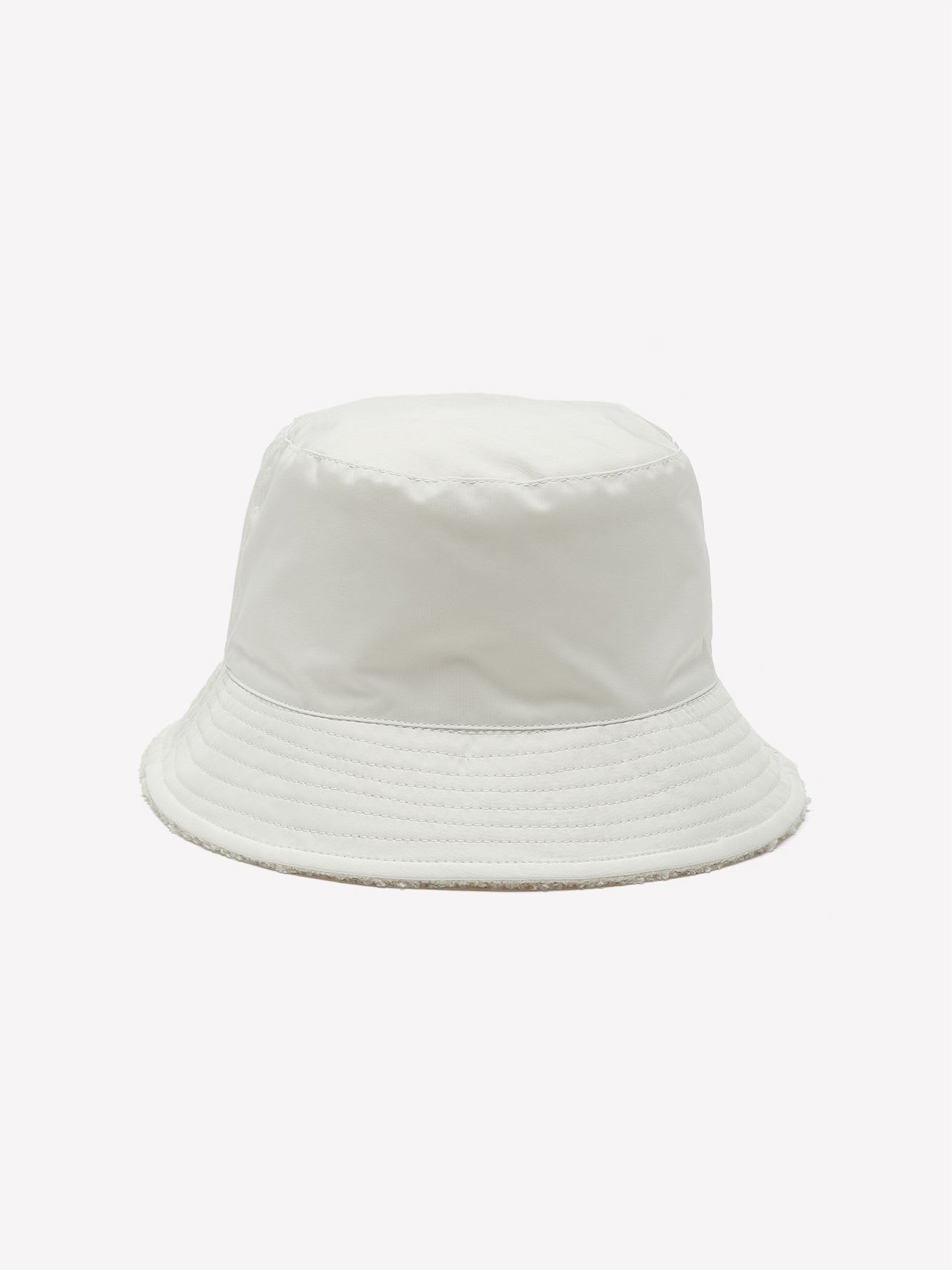 White Sherpa Reversible Bucket Hat