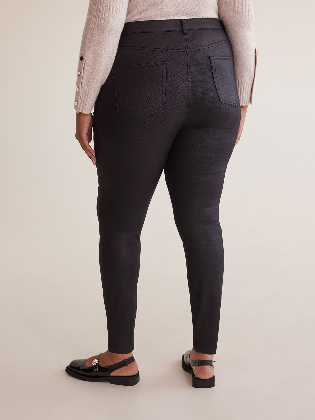 1948-Fit Coated Black Jean Legging - d/C JEANS