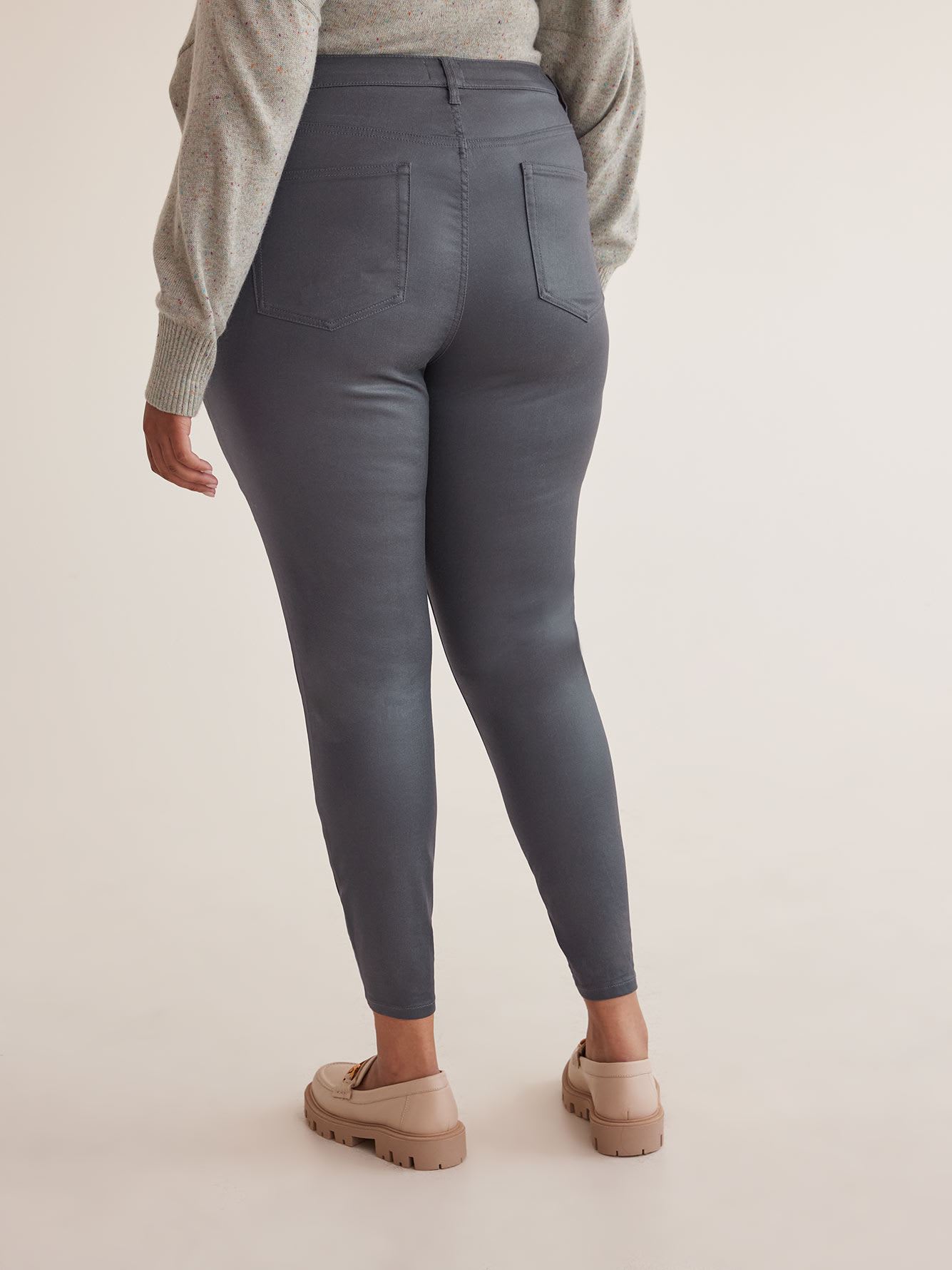 1948-Fit Coated Grey Jean Legging - d/C JEANS
