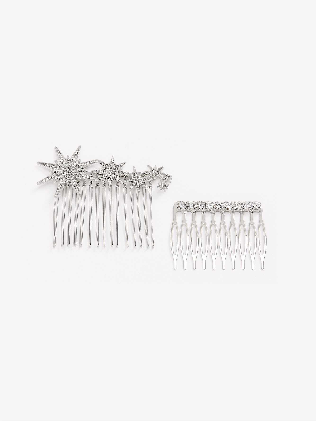 Hair Comb Pins with Stones, Set of 2