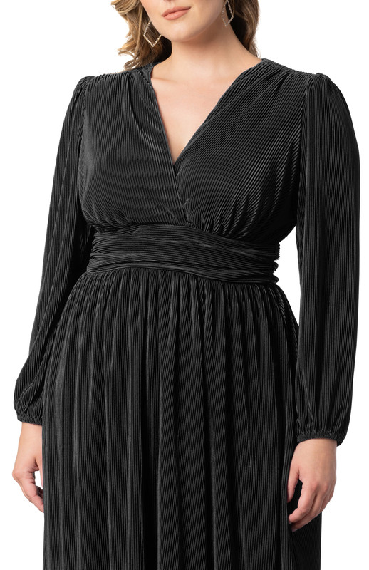Kiyonna Plus Size Sophie Pleated Cocktail Dress (Plus Size)