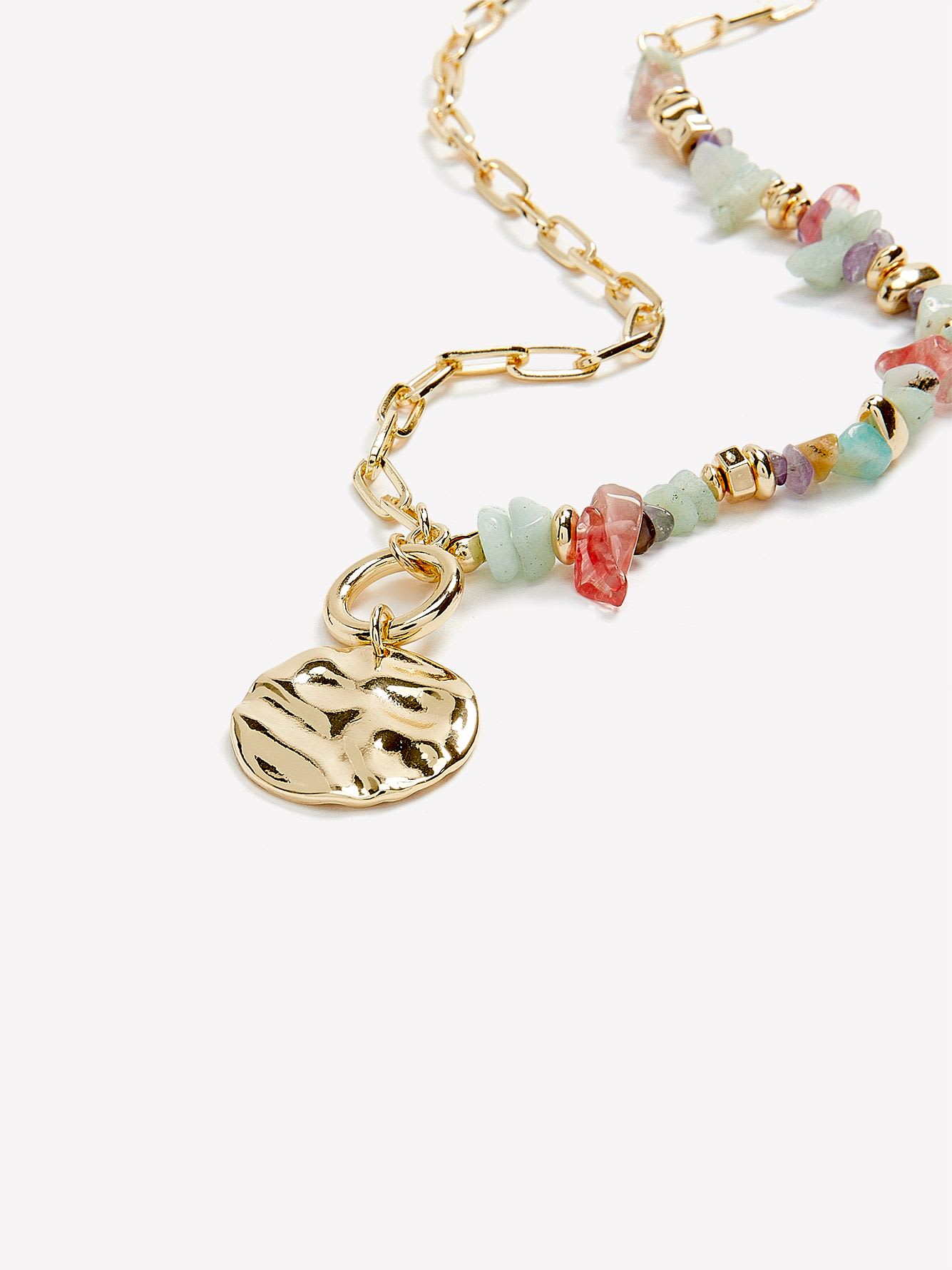 Golden Chain with Stones and Medallion
