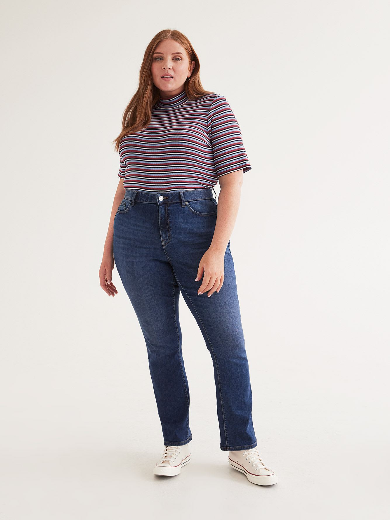 Responsible, Petite, Curvy-Fit Bootcut Jeans, Dark Wash - d/C JEANS