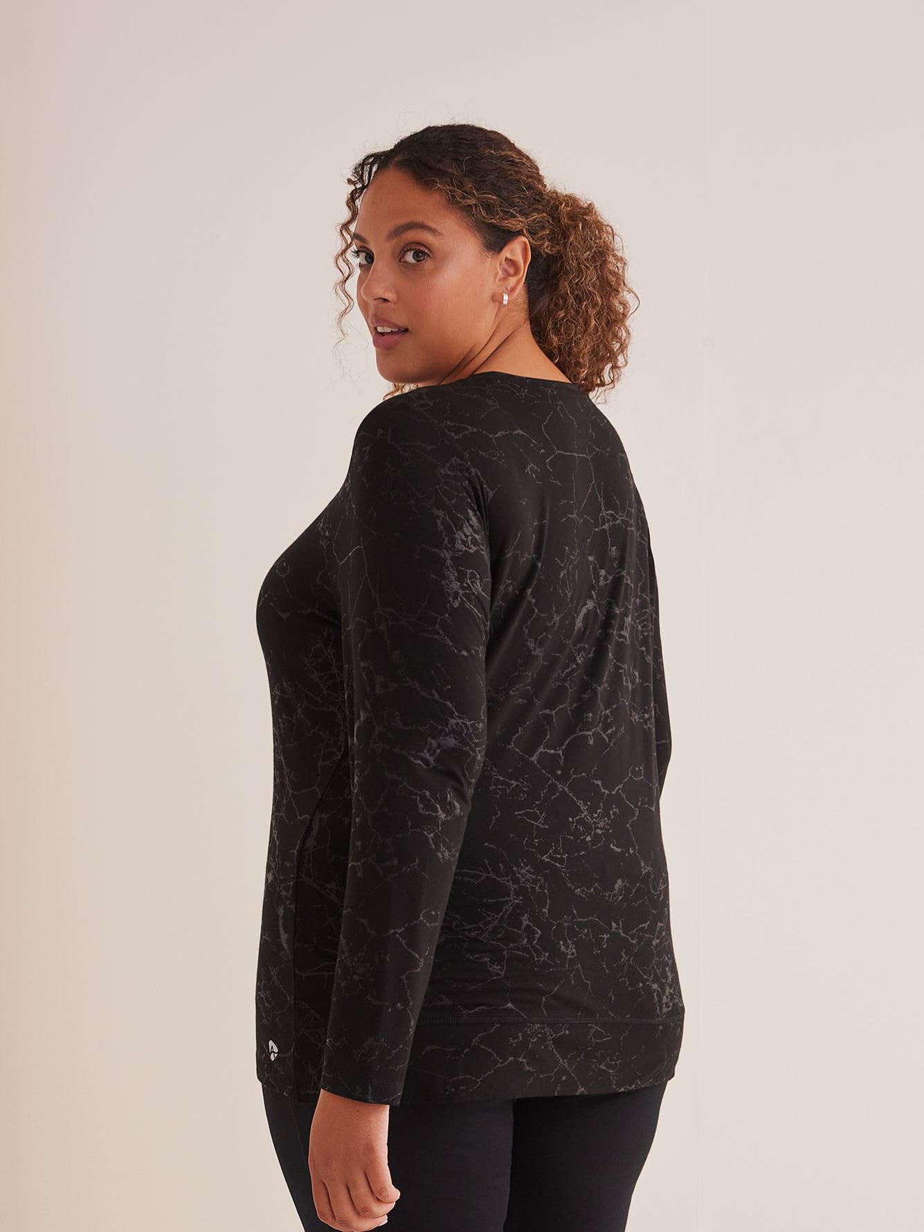 Responsible, Printed Long-Sleeve Crewneck T-Shirt - Active Zone