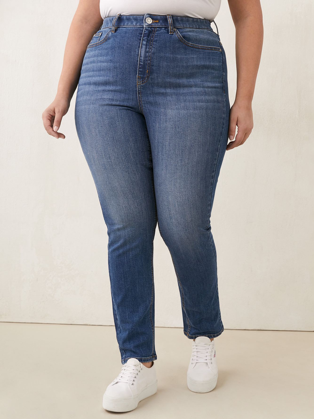 Responsible, Petite, Curvy Fit, Straight-Leg Jeans - d/C Jeans