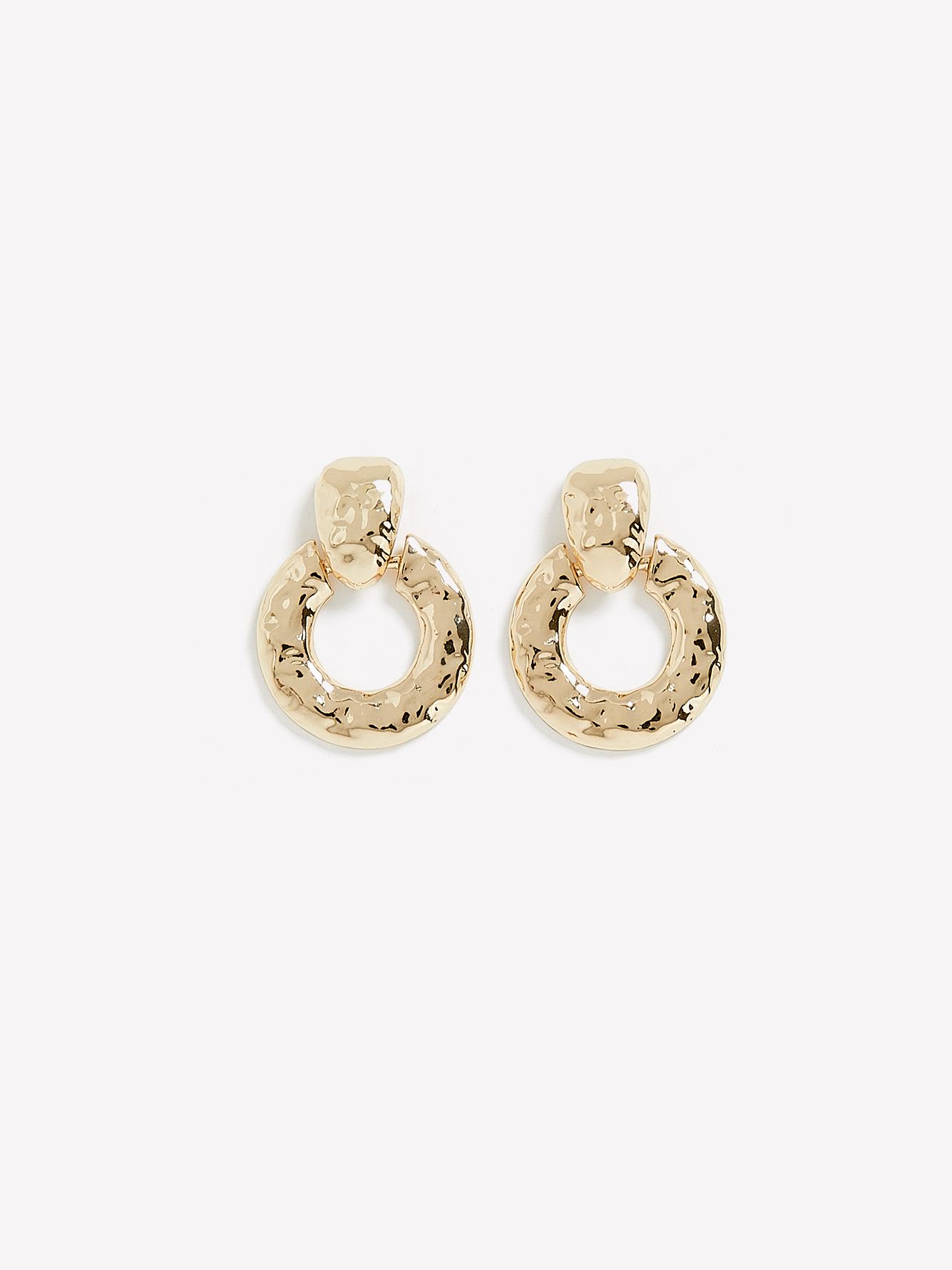 Single Hammered Hoop Earrings