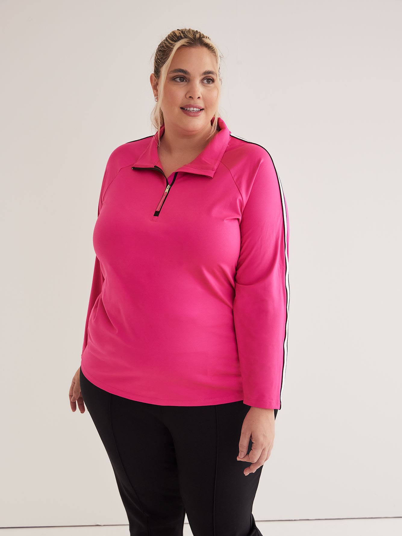 Colour Block Half-Zip Pullover - Active Zone