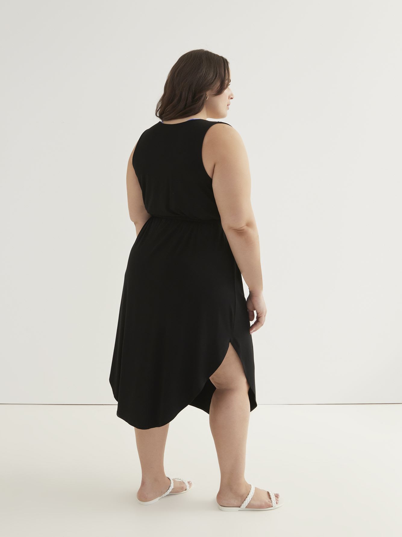 Responsible, Empire-Cut Maxi Cover-Up Swim Dress