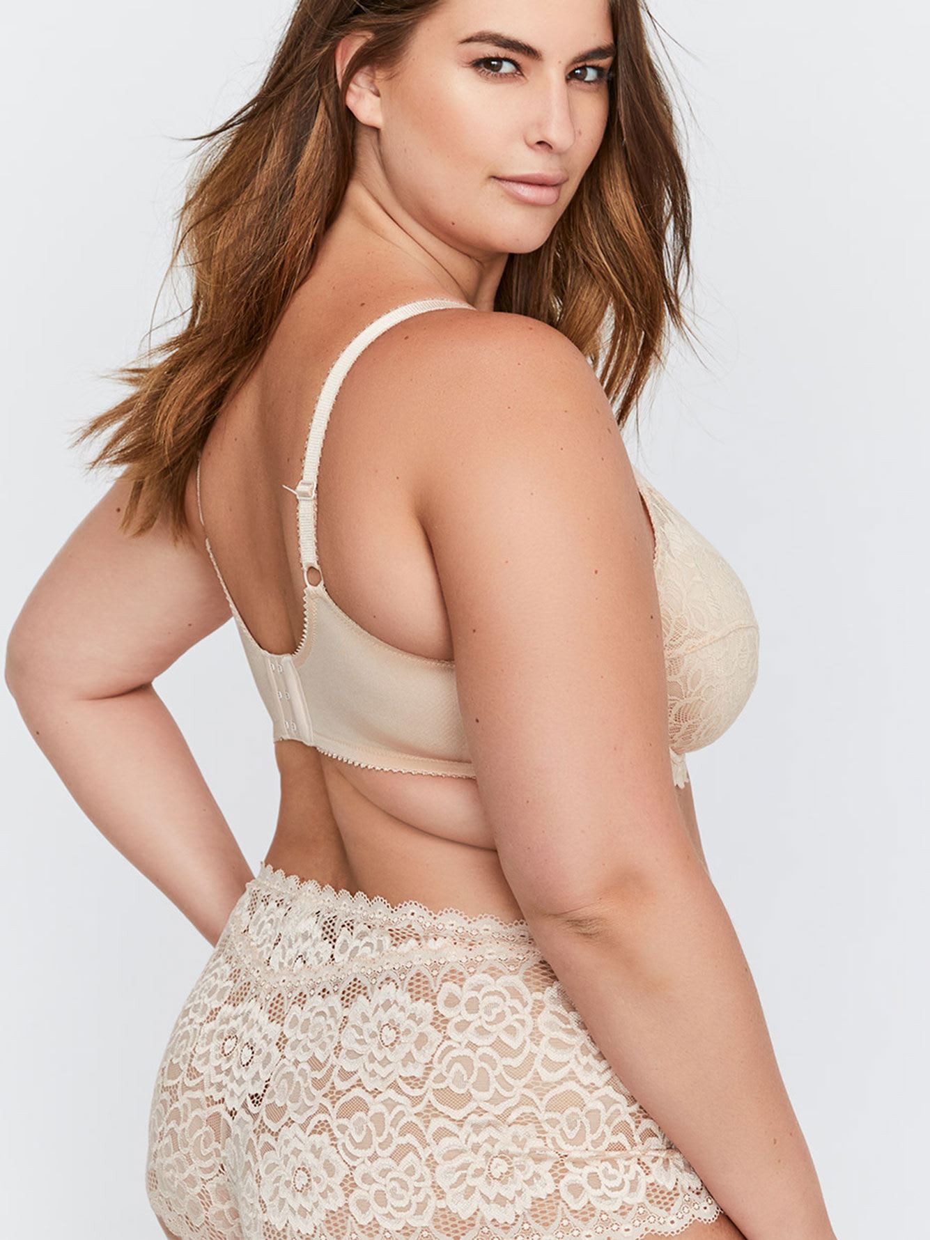 Unlined Lace Bra, G & H Cups