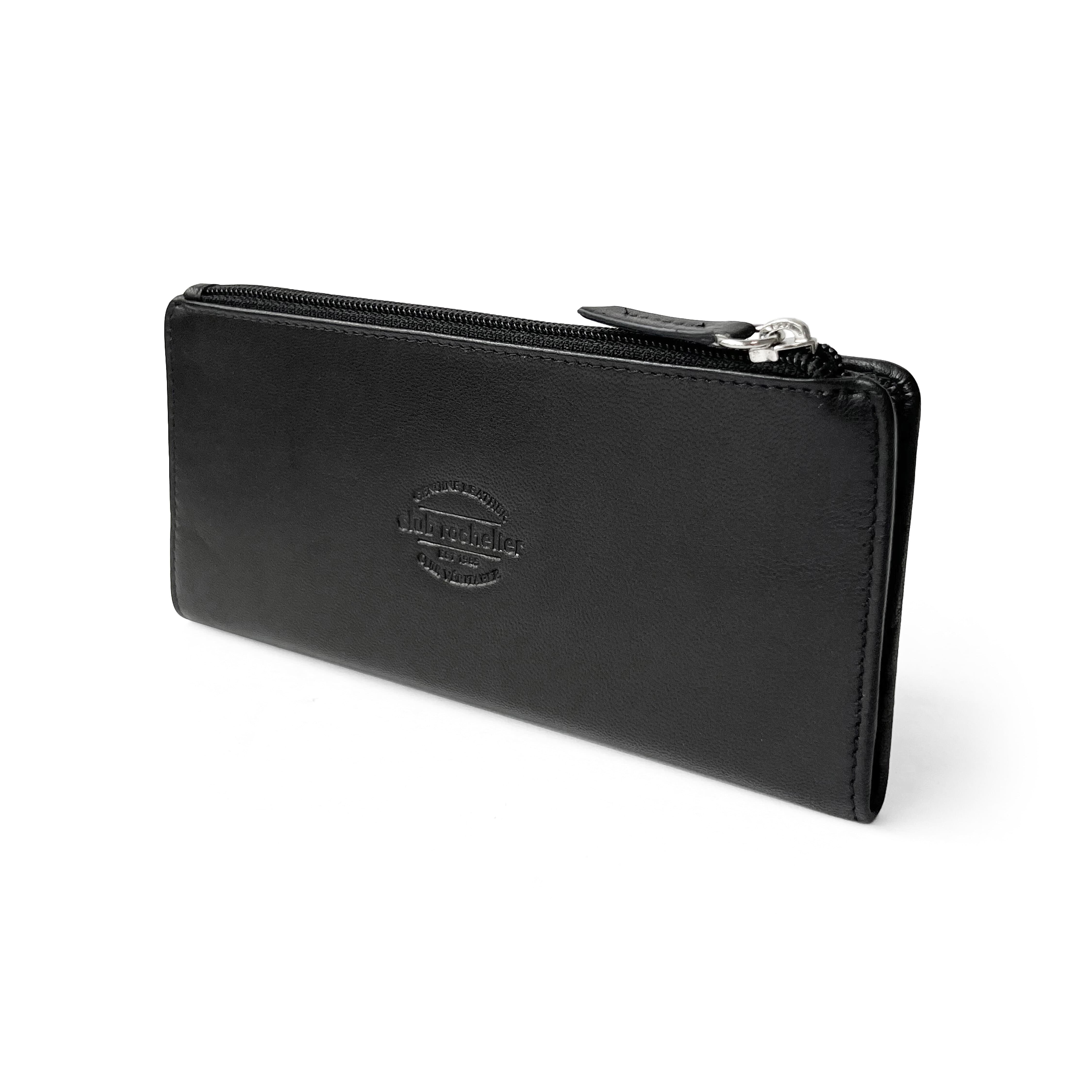 Club Rochelier Ladies' Slim Clutch Wallet with Top Zipper