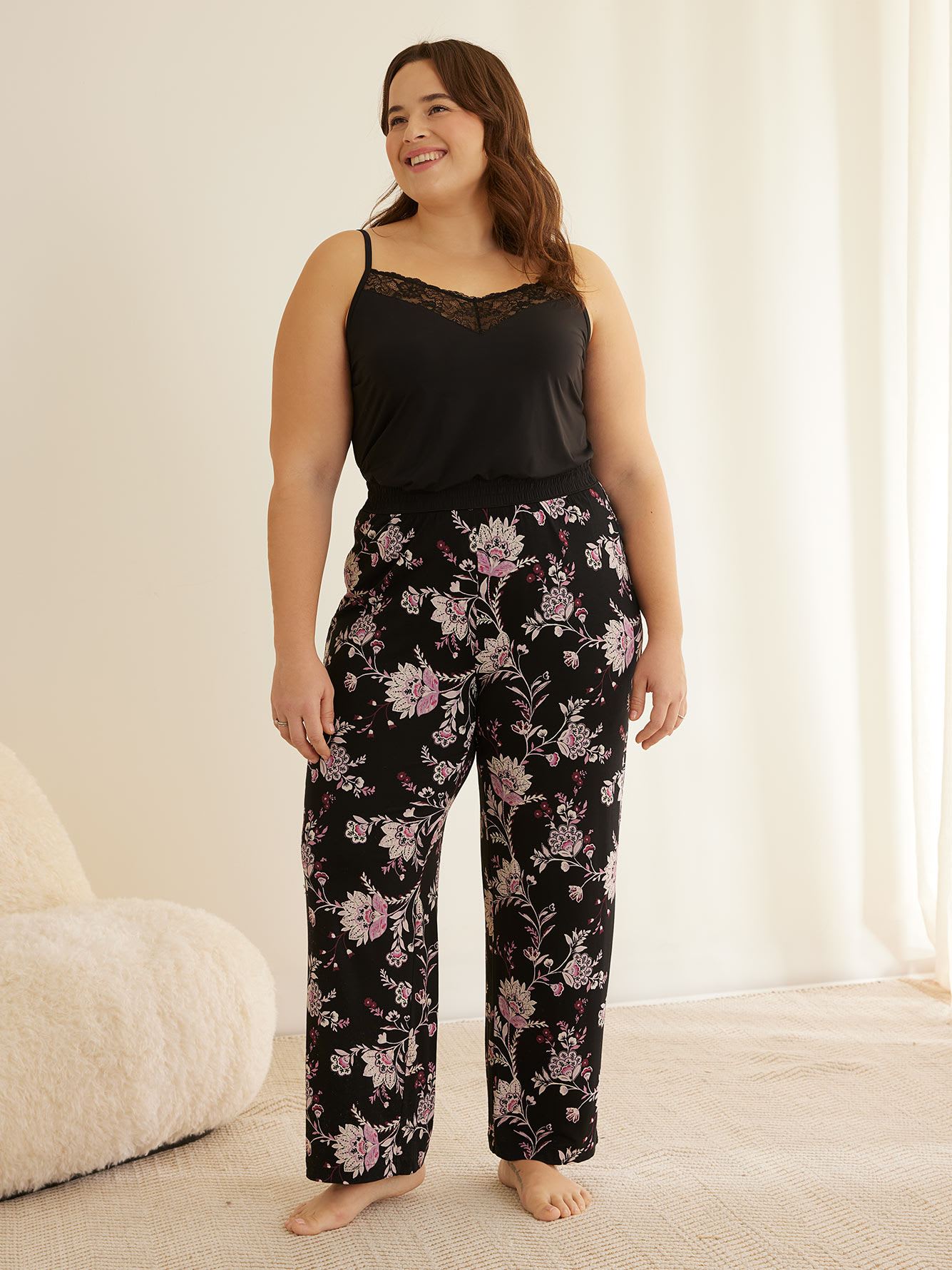 Responsible, Pajama Pant with Satin Waistband - Déesse Collection